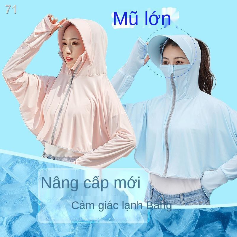 mùa hè Hàn Quốc băng lụa quần áo chống nắng phụ nữ đi xe đạp chống nắng quần áo chống nắng quần áo thoáng khí chống tia