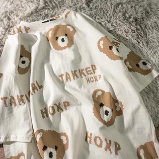 🎀 Áo đôi | Áo nhóm | Áo phông basic hoạ tiết con gấu siêu cute ulzzang big size CÓ ẢNH THẬT