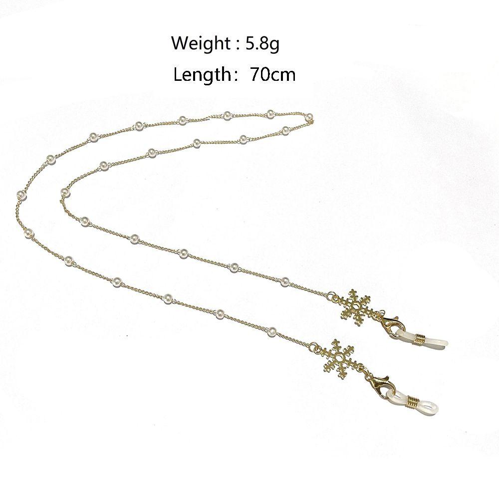 Wmes15h Dây Xích Đeo Mắt Kính Bằng Hợp Kim Hình Bông Tuyết Phong Cách Hàn Quốc Cá Tính