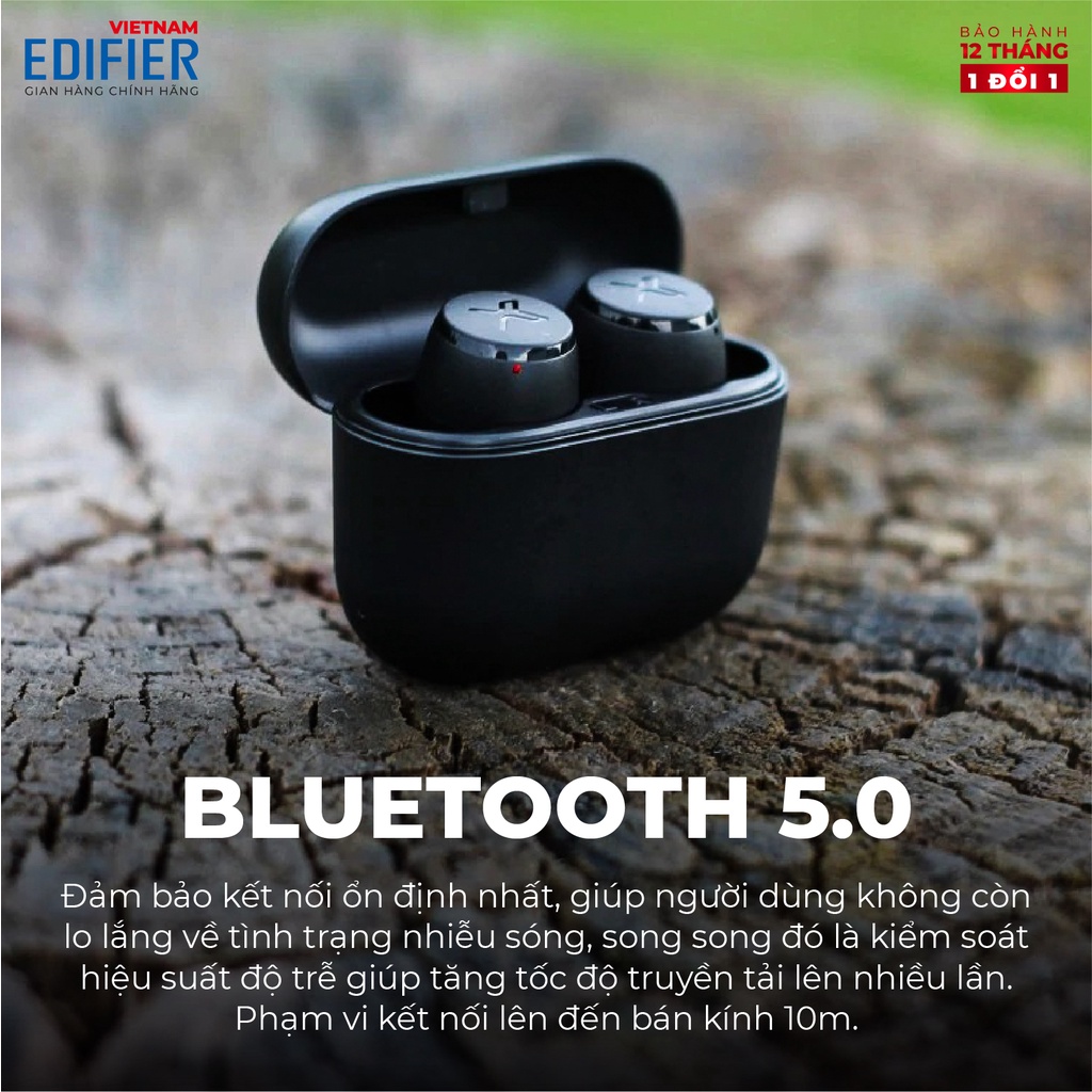 Tai nghe Bluetooth 5.0 EDIFIER X3 Âm thanh Stereo - Chống nước IP55 - Thích hợp học tập và làm việc trực tuyến (online)