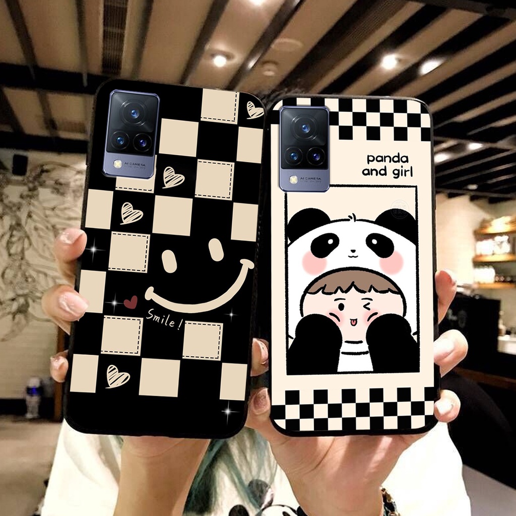 Ốp lưng Vivo V21 5G in hình cao cấp mẫu kẻ caro,mikenbe@r siêu hot