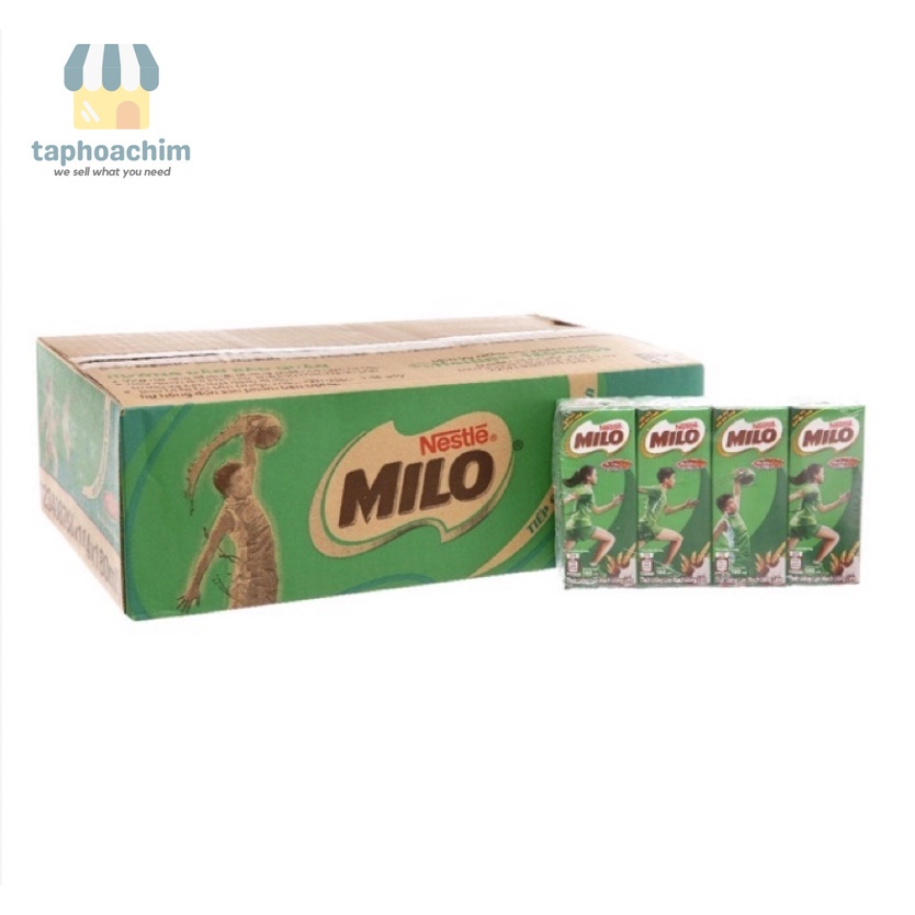 Thùng 48 hộp thức uống lúa mạch uống liền Nestlé MILO ít đường 48x180ml - Chim Tạp Hoá