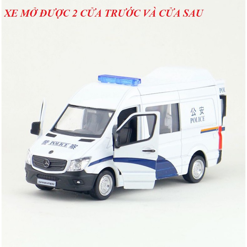 Mô hình xe cảnh sát RMZ bằng kim loại mở được cửa xe đồ chơi trẻ em mô hình tỉ lệ 1:36