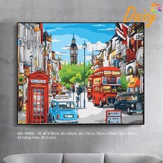 Tranh sơn dầu số hóa DAISY Tranh Thành phố London PH002