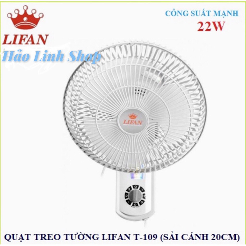 Quạt Treo Tường mini Lifan T-109 sải cánh D20cm, Nhỏ gọn,Chắc Chắn, Phù hợp cho Không Gian Nhỏ - Bảo Hành 12 Tháng.