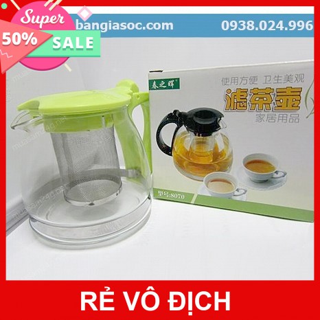 [Hot]-Bình Lọc Trà Thủy Tinh 700ml