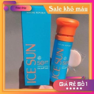 Kem Chống Nắng Nature Republic Ice Sun SPF50+ California Aloe Ice Puff Sun
