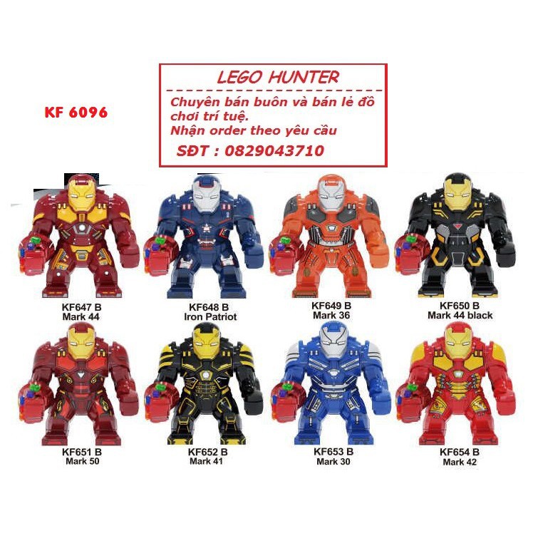 Xếp Hình Marvel Superheroes Bigfig Nhân vật Ironman Người sắt đeo găng tay vô cực KOPF 6096