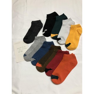 <Ảnh Tự Chụp> Set 5 Tất Ngắn Cổ Nam Nữ Nhiều Màu Cơ Bản Dễ Phối Đồ Giá Tốt
