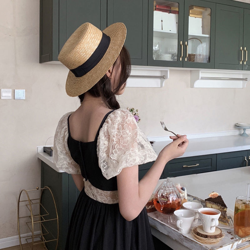 Đầm Đen Tay Dài Chiết Eo Phong Cách Thời Trang Pháp Dành Cho Nữ | BigBuy360 - bigbuy360.vn