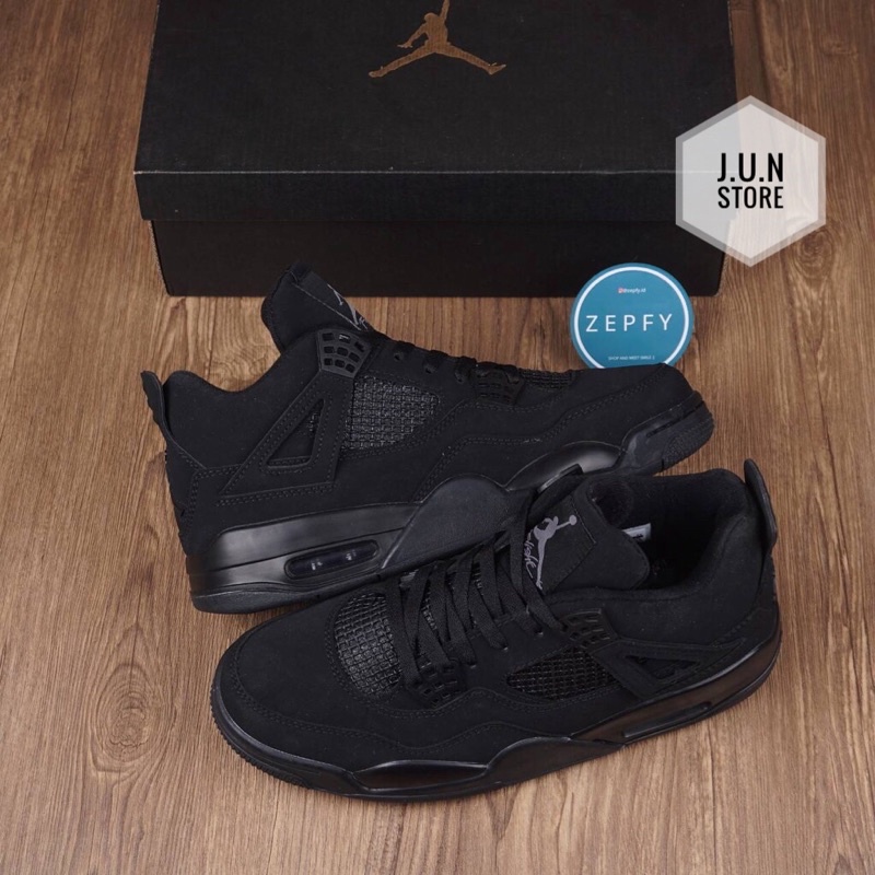 GIÀY JD4 RETRO STUSSY FULL BLACK LAI AU