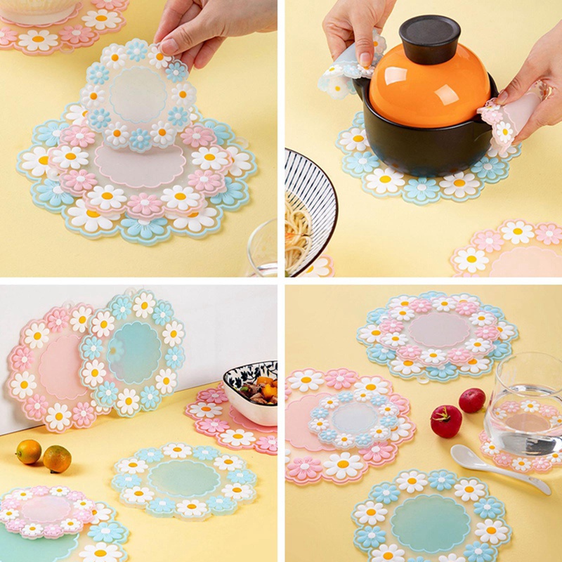 Tấm lót tô/nồi bằng silicone chống bỏng phong cách Bắc Âu