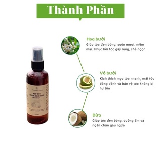 COMBO CỐT GỘI BỒ KẾT - Ủ XẢ BƯỞI DỪA ( Tặng dưỡng mi + xịt bưởi )