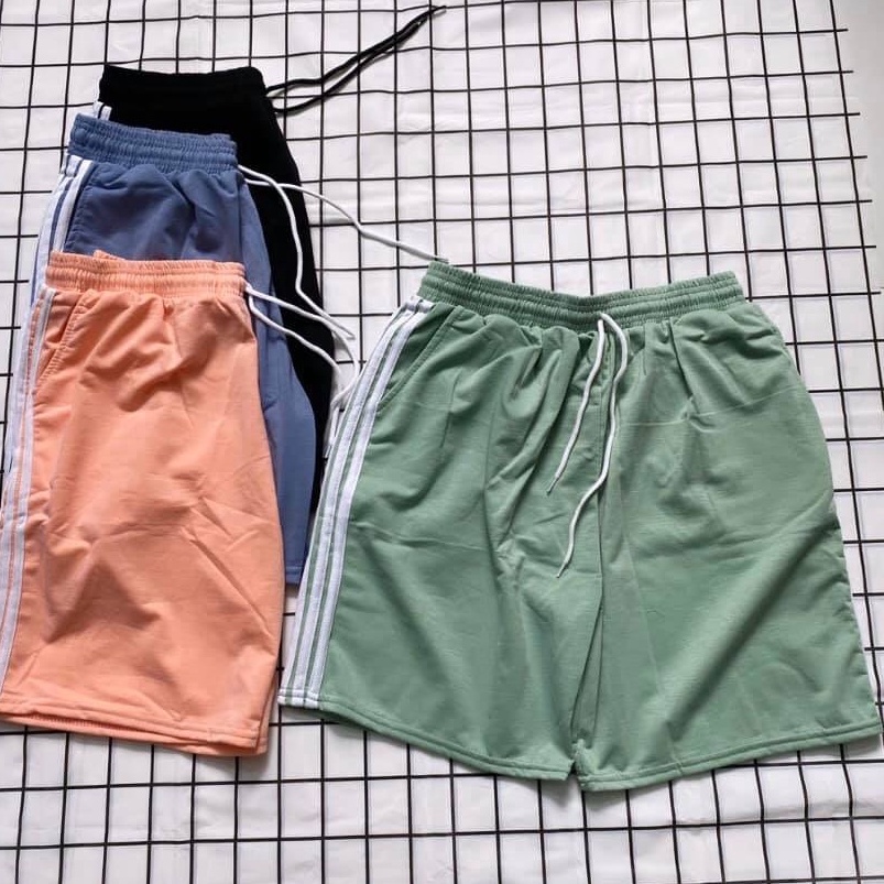 Quần Sọc Đùi 4 Màu Chất Thun Co Giãn Tốt - Form rộng Unisex 38-65kg Nam Nữ