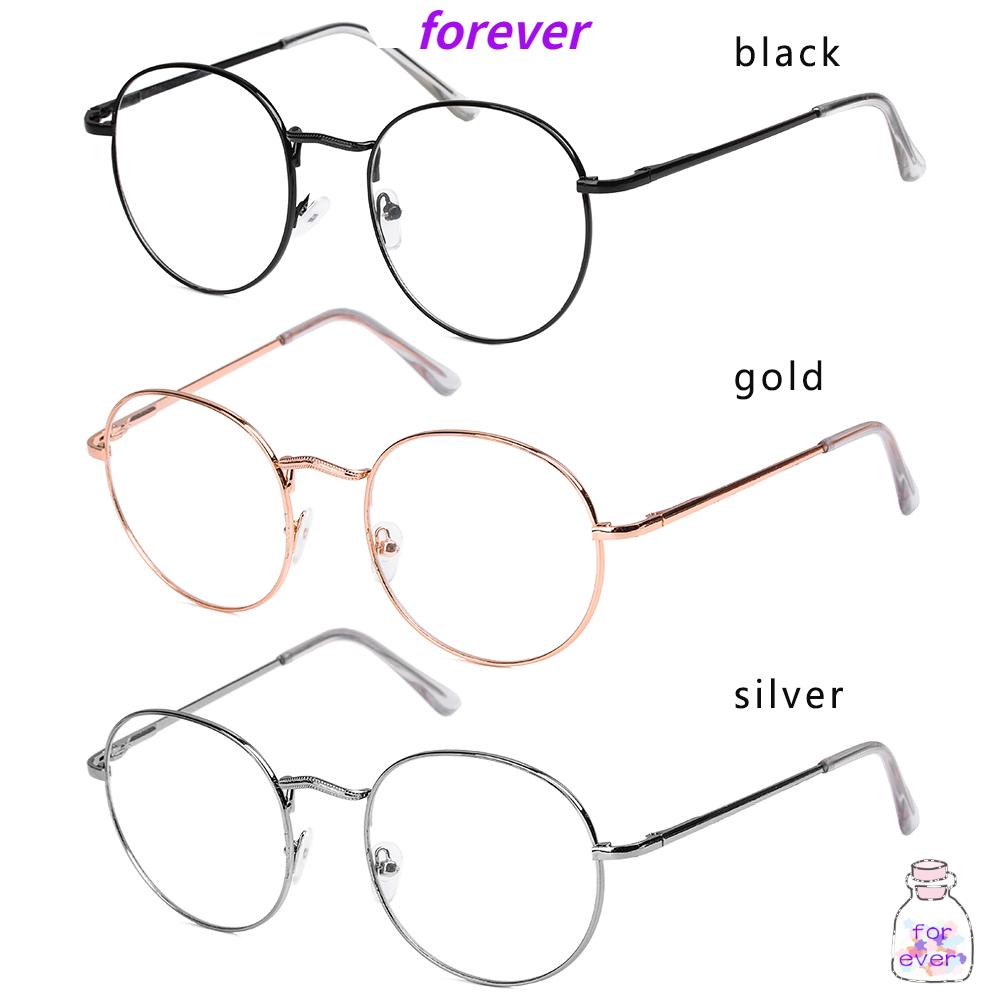 Kính Đeo Mắt Gọng Tròn Bằng Kim Loại Phong Cách Vintage Thời Trang