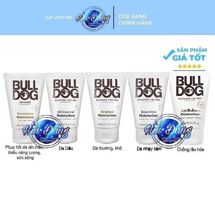 [ Chính Hãng UK ] Kem dưỡng ẩm Bulldog Moisturiser Skincare dành cho nam 100ml