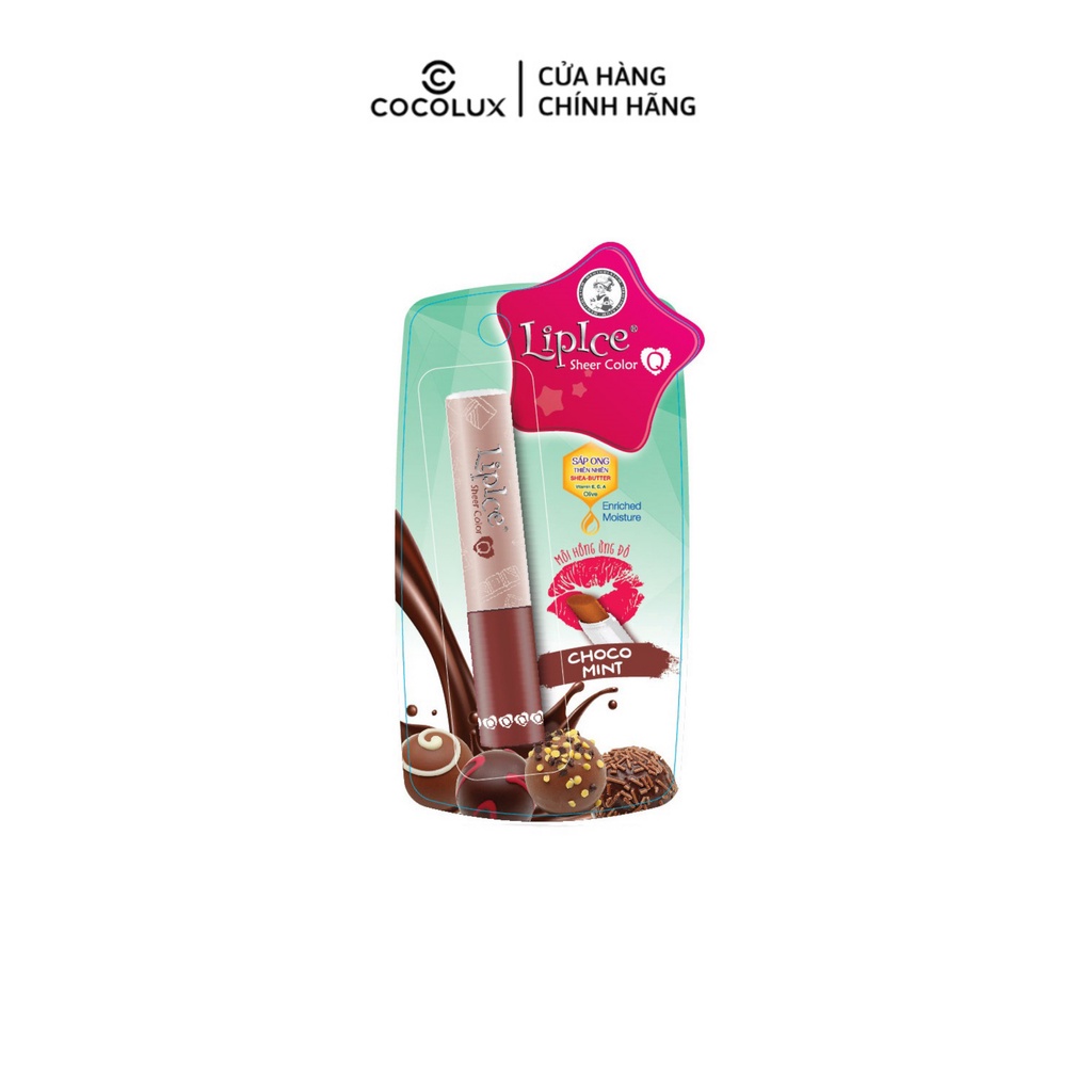 Son Dưỡng Chuyển Màu LipIce Choco Mint Socola Bạc Hà 2.4g COCOLUX