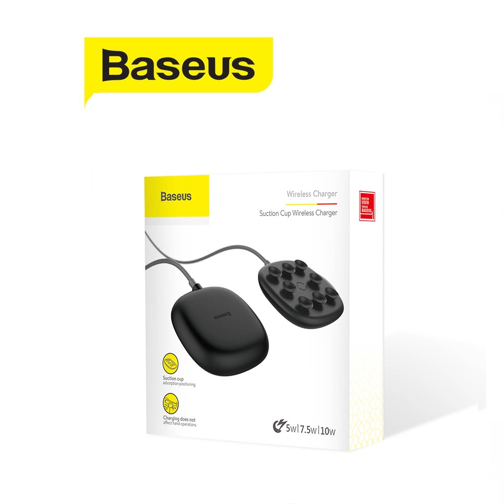 Đế sạc không dây Baseus Suction Cup nhận diện thiết bị cực nhanh thiết kế đặc biệt nhỏ gọn