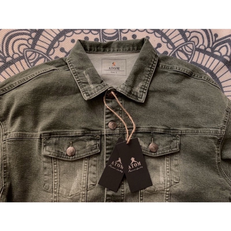 Áo khoác jeans nam bigsize ATOM <110kg