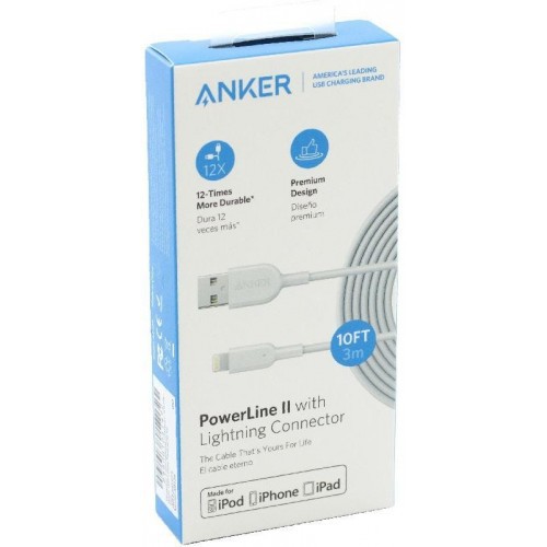 Anker Dây Cáp Sạc 10ft / 3m - A8434 Chất Lượng Cao