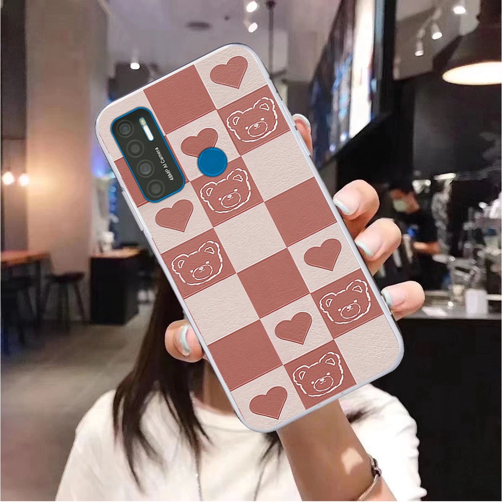 Ốp Vsmart Star 5 / Joy 4 / Live 4 gấu Bear rick caro vuông thời trang siêu đẹp