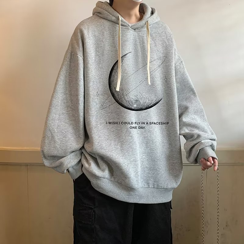 Áo hoodie Dáng Rộng In Chữ Phong Cách hip hop Hàn Quốc Chất Lượng Cao Cỡ M-5XL Thời Trang Cho Nam Và Nữ