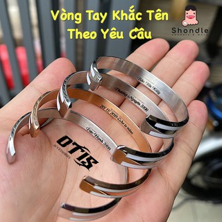[Mã SKAMA8 giảm 8% đơn từ 300k] Vòng tay Ver2 Khắc Tên Theo Yêu Cầu