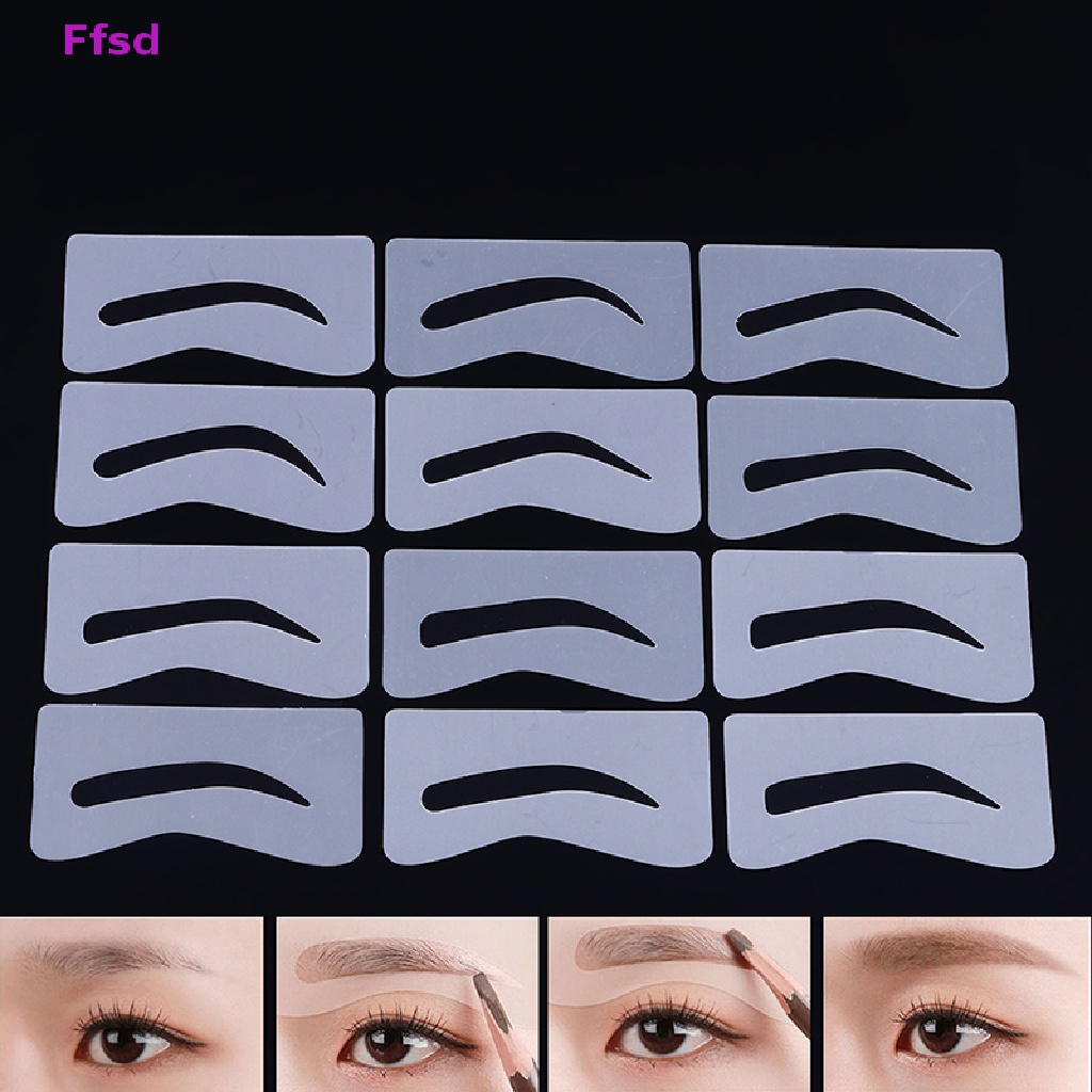 {Ffsd} Set 10 Cặp Khuôn Thẻ Định Hình Lông Mày Quyến Rũ Hàng Bán Chạy