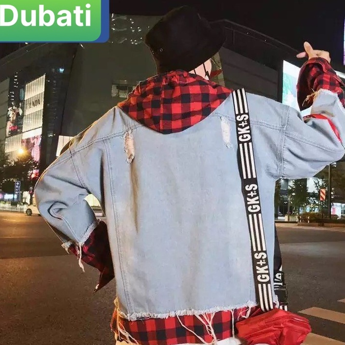 ÁO KHOÁC JEAN XANH NAM NỮ UNISEX CHẤT BÒ CÓ NÓN HOT TREND HÀN QUỐC - DUBATI FASHION