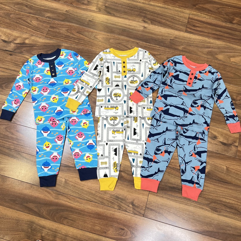 Bộ cotton bozip dài tay cho bé trai