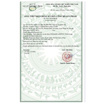 Siro ăn ngon Pediakid Appétit - Tonus chai 125ml (Pháp). Giúp trẻ ăn ngon, tăng hấp thu, tăng cân cho bé từ 6 tháng tuổi