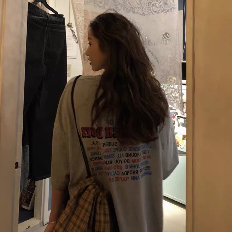 [Hàng cao cấp + ảnh thật] ⚡Mã giảm giá 15k⚡️ Áo phông oversize tay lỡ unisex 2 màu trắng, xám | BigBuy360 - bigbuy360.vn