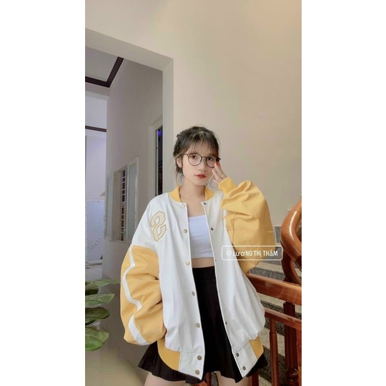 [ GIAI NHÂN ] ÁO KHOÁC DÙ NAM NỮ UNISEX FORM RỘNG NÚT BẤM CHỮ S TRƯỚC NGỰC MÀU VÀNG MÀU XANH SIÊU MÁT MẺ CAO CẤP NITIQC