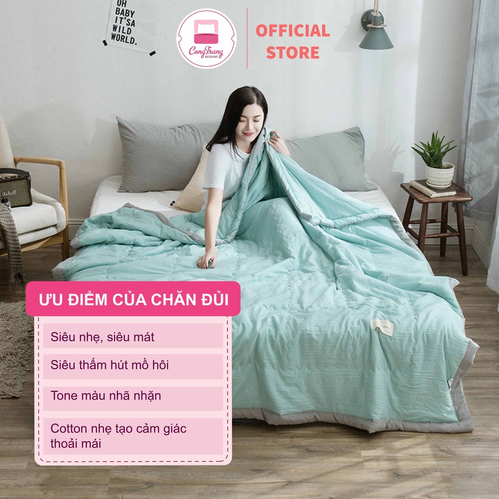 Chăn Hè Thu Vải Đũi Mát Mềm Cho Mùa Hè Thoáng Mát Cho Mùa Hè, Chăn đũi kẻ caro xuất nhật size 2m x 2m3