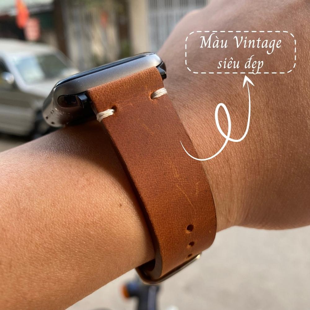 Dây đồng hồ bò sáp Vnstrap 18mm 20mm 22mm handmade gia xịn cao cấp đẹp giá rẻ M3