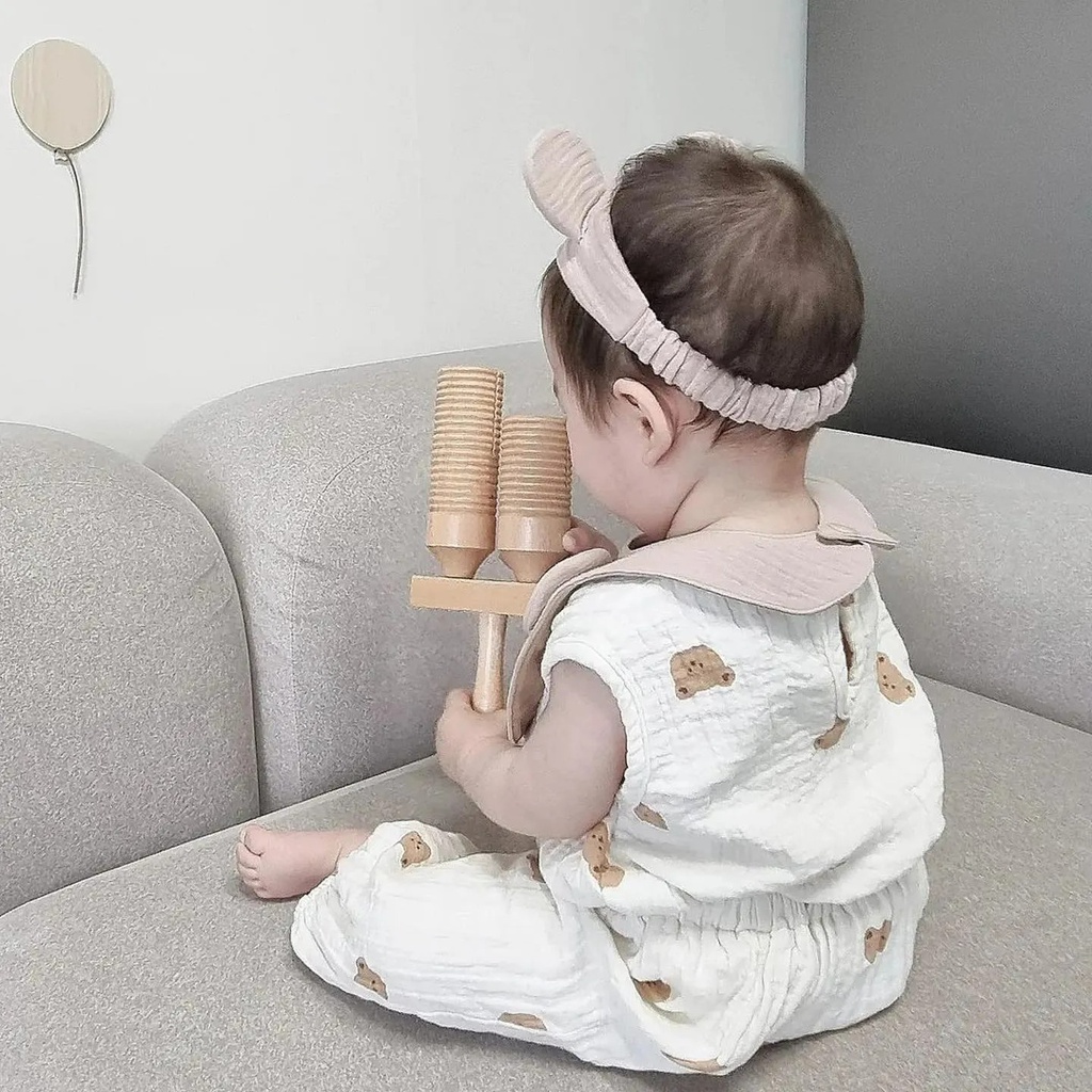 ⚡Sẵn sàng tàu!Yếm Ăn Bằng Cotton Nguyên Chất Chống Văng Sữa Thêu Họa Tiết Phong Cách Hàn Quốc Cho Bé Sơ Sinh