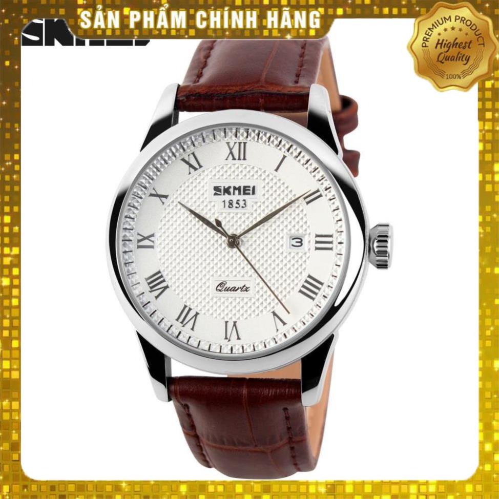 Đồng hồ nam dây da SKMIE,Doanh nhân Đồng hồ thạch anh Thời trang mới Dây da không thấm nước