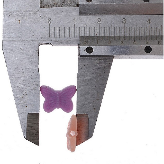 Set 50 Mặt Phụ Kiện Hình Bướm 11x14mm Làm Trang Sức Nhiều Màu Sắc