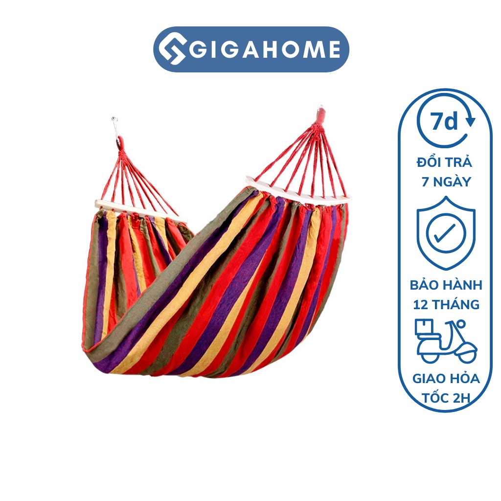 Võng Du Lịch Sợi Vải Đan Canvas GIGAHOME Gấp Gọn Đi Phượt Tiện Lợi Kèm Túi 5689