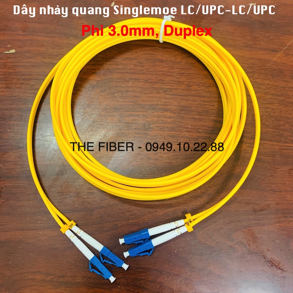 Dây nhảy quang đơn mốt LC/UPC-LC/UPC phi 3.0mm, Duplex, Chiều dài theo yêu cầu
