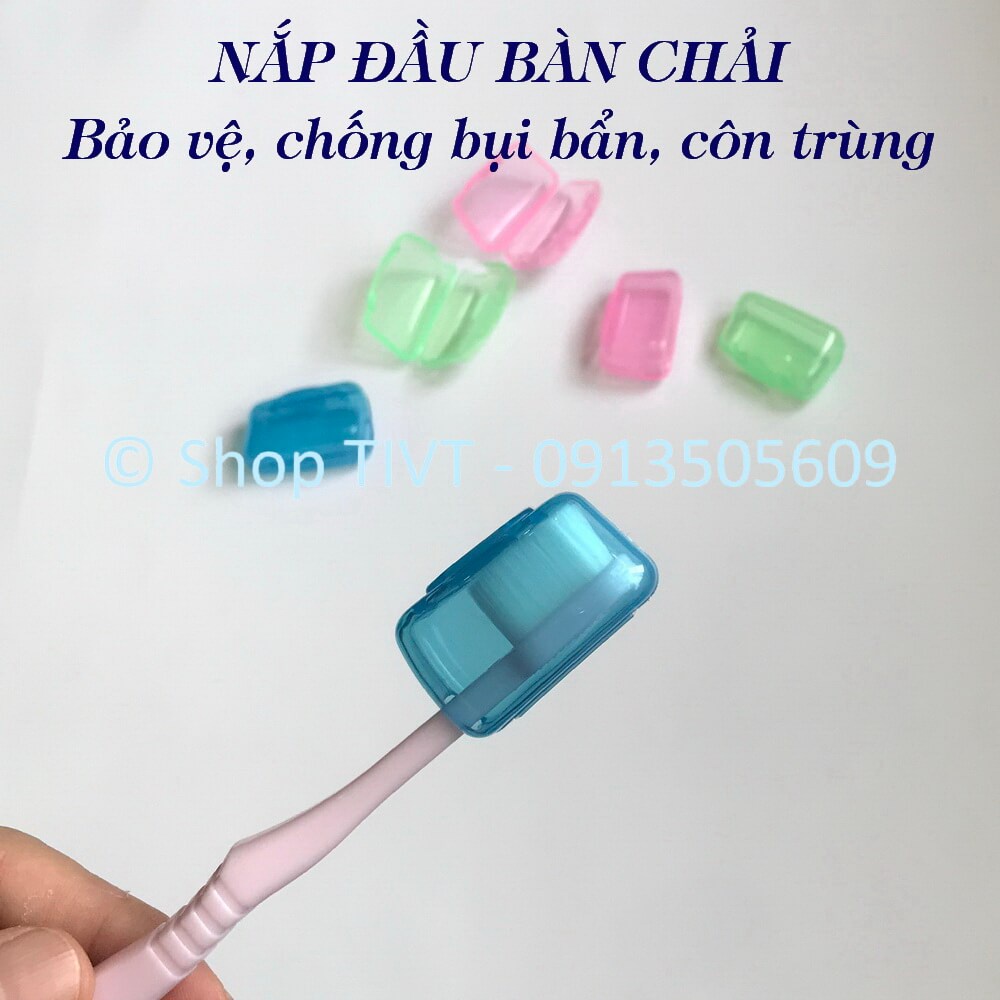 Hộp nhỏ xinh giữ sạch, bảo vệ đầu bàn chải khỏi côn trùng, gián, chuột, bụi bẩn, không dính nước khi bỏ túi-TIVT