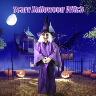 Phụ Kiện Trang Trí Halloween Hình Phù Thủy Có Mắt Phát Sáng