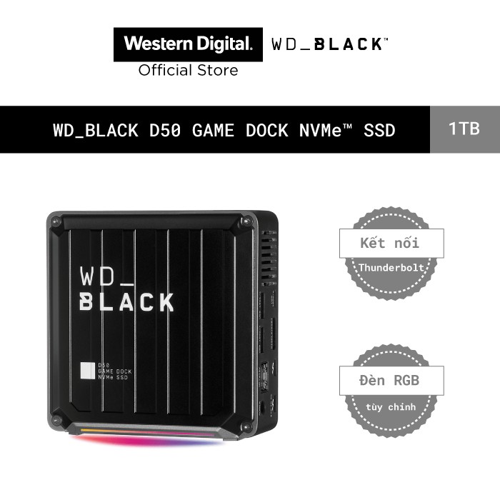 Ổ Cứng Western Digital WD Black D50 Game Dock Nvme SSD 1TB - WDBA3U0010BBK