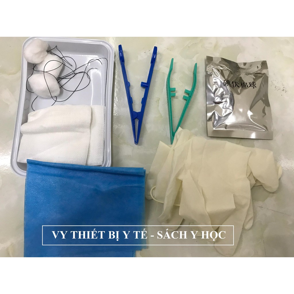 TRỌN BỘ MÔ HÌNH MIẾNG DA GIẢ THỰC TẬP HÀNH KHÂU DA VẾT THƯƠNG VÀ Bộ dụng cụ tiểu phẫu TẬP KHÂU PHẪU THUẬT PAKISTAN
