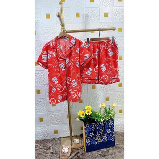 Đồ bộ pijama bigsize TNQN đùi lụa hàn/nhật. Đồ bộ đùi bigsize lụa. pyjama
