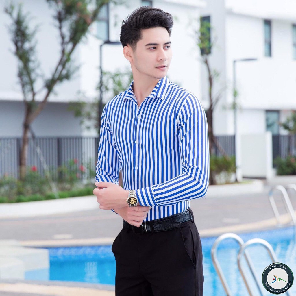 [HÀNG VNXK - LOẠI ĐẸP] Áo sơ mi kẻ sọc lịch lãm sang trọng cao cấp hàng Việt Nam xuất khẩu hãng FATUNO