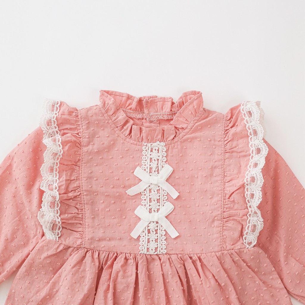 Sanlutoz Tay áo dài Em bé Cô gái Bộ bodysuit Dễ thương Bông Công chúa