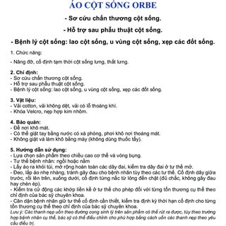 Áo Cột Sống ORBE - Hỗ Trợ Chấn Thương Vùng Lưng và Cột Sống