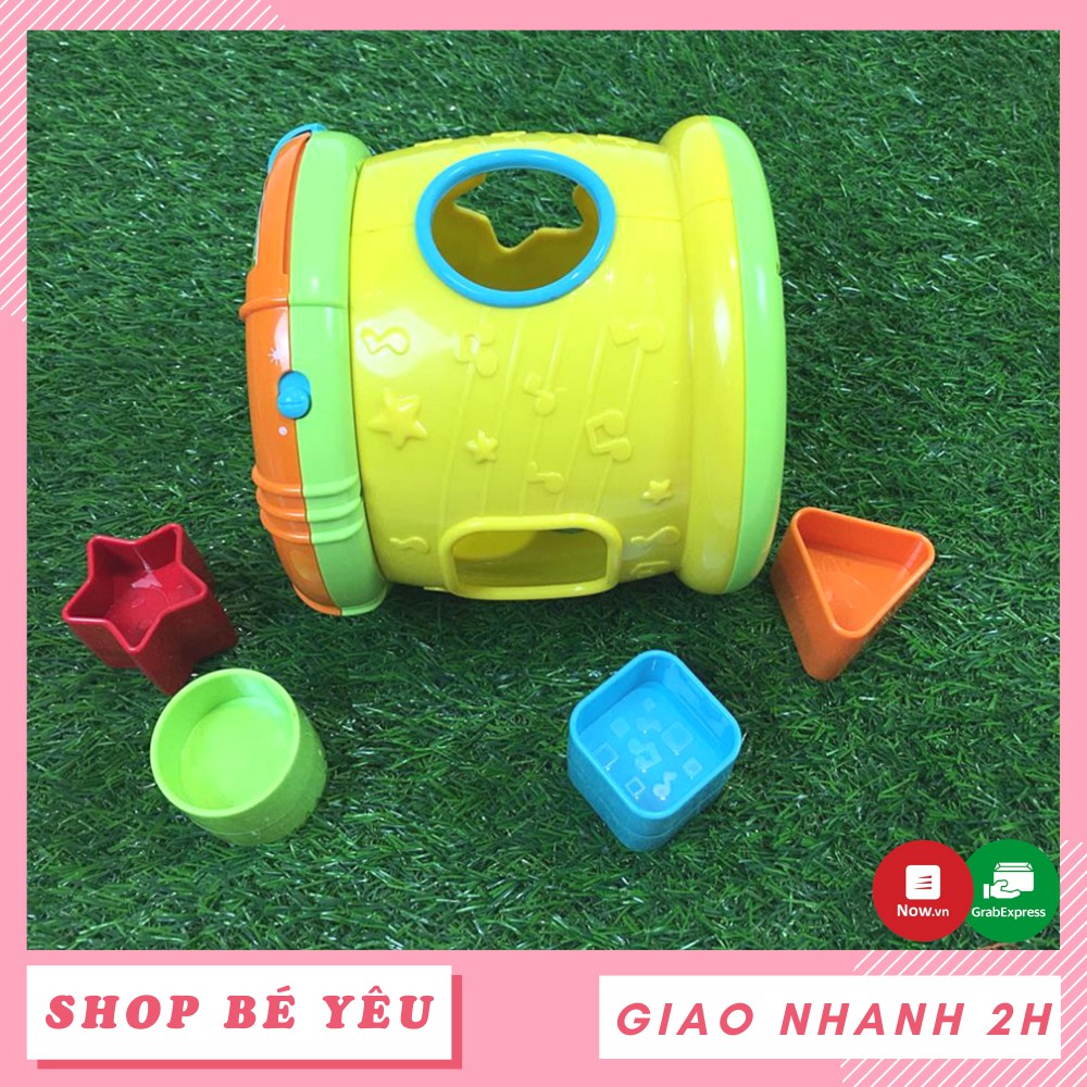 Đồ chơi cho bé  𝑭𝒓𝒆𝒆𝒔𝒉𝒊𝒑  Trống đồ chơi xếp hình khối Winfun 0713, đồ chơi phát triển giác quan cho bé