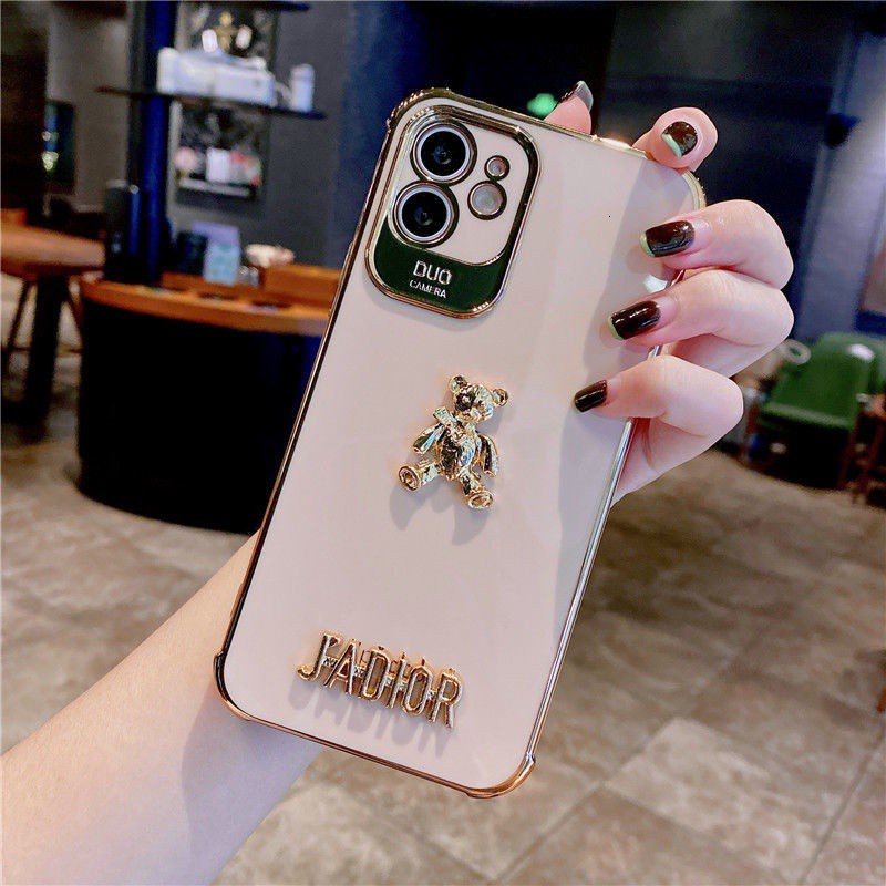 Ốp điện thoại silicon mềm họa tiết gấu thích hợp cho Iphone 7 8+ SE X XS XR XSMAX 11 11pro 11promax 12 12promax Jsxx